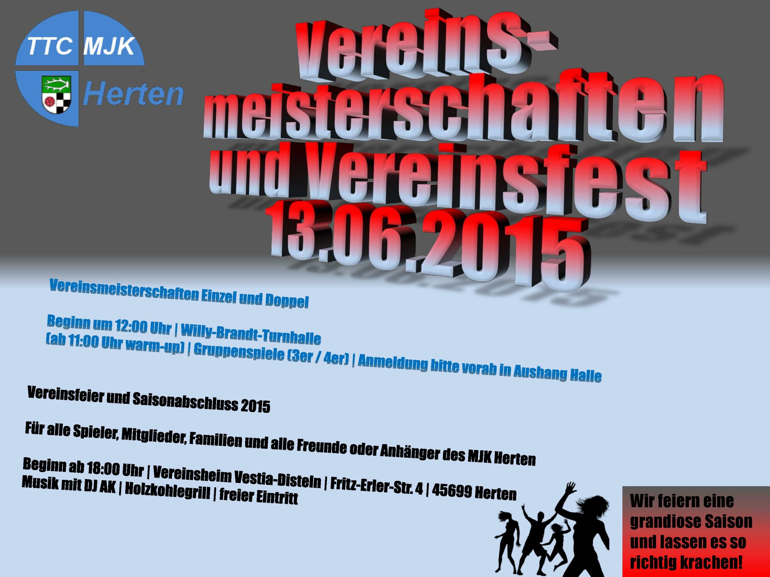 Saisonabschluss 2015 beim MjK Herten